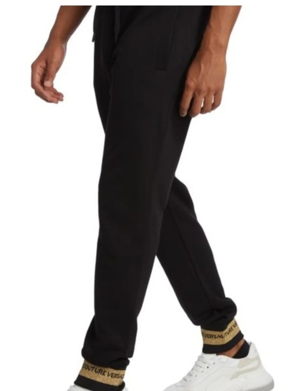 Versace Gold Logo Trim Joggers